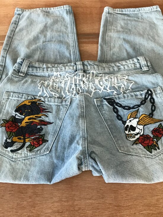 Ninth Hall Fundamentals Other - Ninth Hall Ambush Jeans Men 30x27 Blue Panther Scull Embroidery Medium Rise